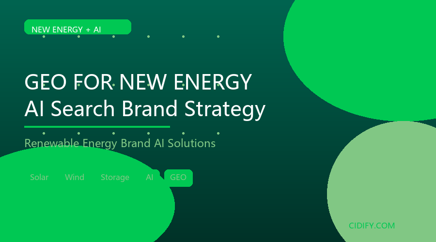 GEO + New Energy Brands: How Energy Enterprises Seize Industry Voice in the AI Search Era
